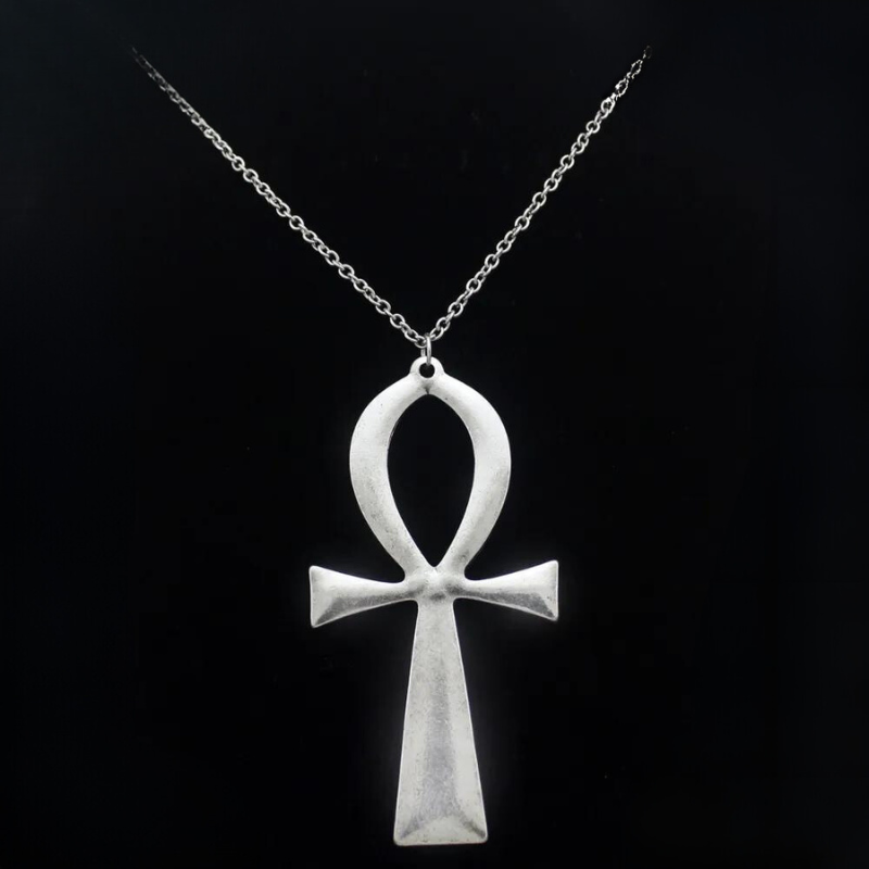 Over-sized Ankh Long Chain Necklace