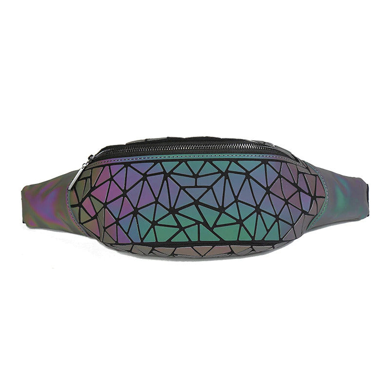 Festival Streetgoth Street Reflective Reflect Rainbow Post-apocalyptic Nu-goth Metal Matte Matt Industrial Handbag Grunge Gothic Goth Geometric Futuristic Festivals Fanny pack Fanny Clutch Bumbag Bum Bags Bag Accessory