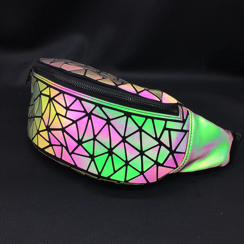 Festival Streetgoth Street Reflective Reflect Rainbow Post-apocalyptic Nu-goth Metal Matte Matt Industrial Handbag Grunge Gothic Goth Geometric Futuristic Festivals Fanny pack Fanny Clutch Bumbag Bum Bags Bag Accessory