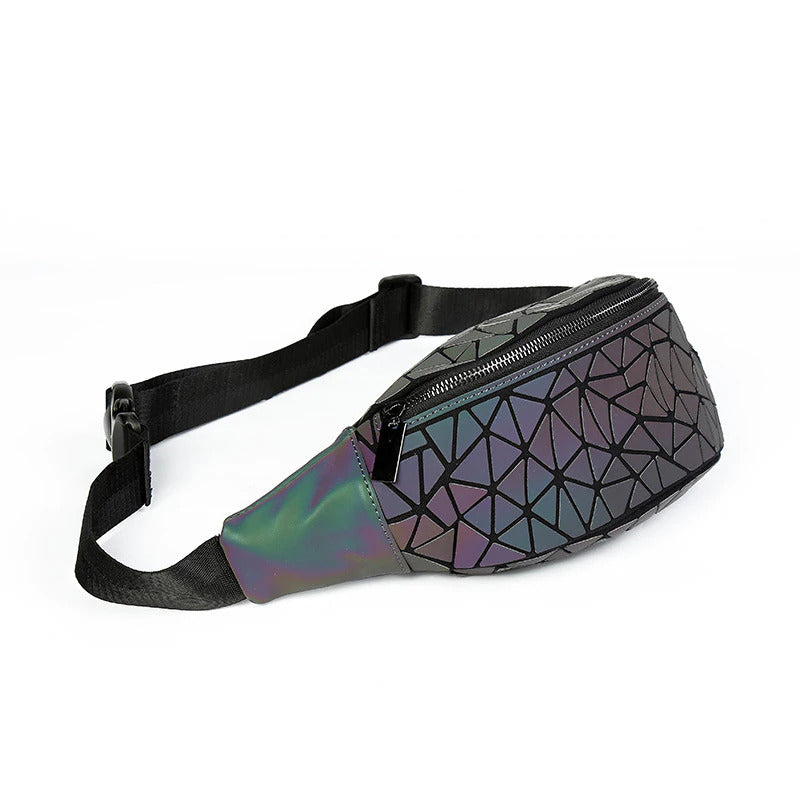 Festival Streetgoth Street Reflective Reflect Rainbow Post-apocalyptic Nu-goth Metal Matte Matt Industrial Handbag Grunge Gothic Goth Geometric Futuristic Festivals Fanny pack Fanny Clutch Bumbag Bum Bags Bag Accessory