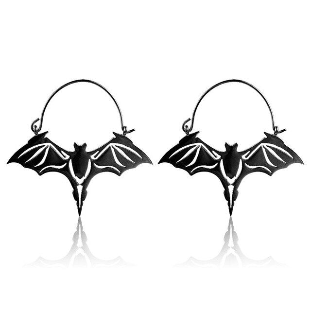 Chiroptera Bat Hoop Earrings