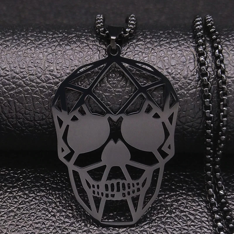 Claigeann Geometric Skull Necklace
