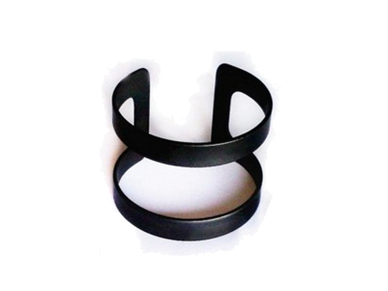 Mira Cuff - Pastel Goth Nu-goth Matte Black Matte Rock Metal Gothic Goth Cuff Bracelet Black Adjustable