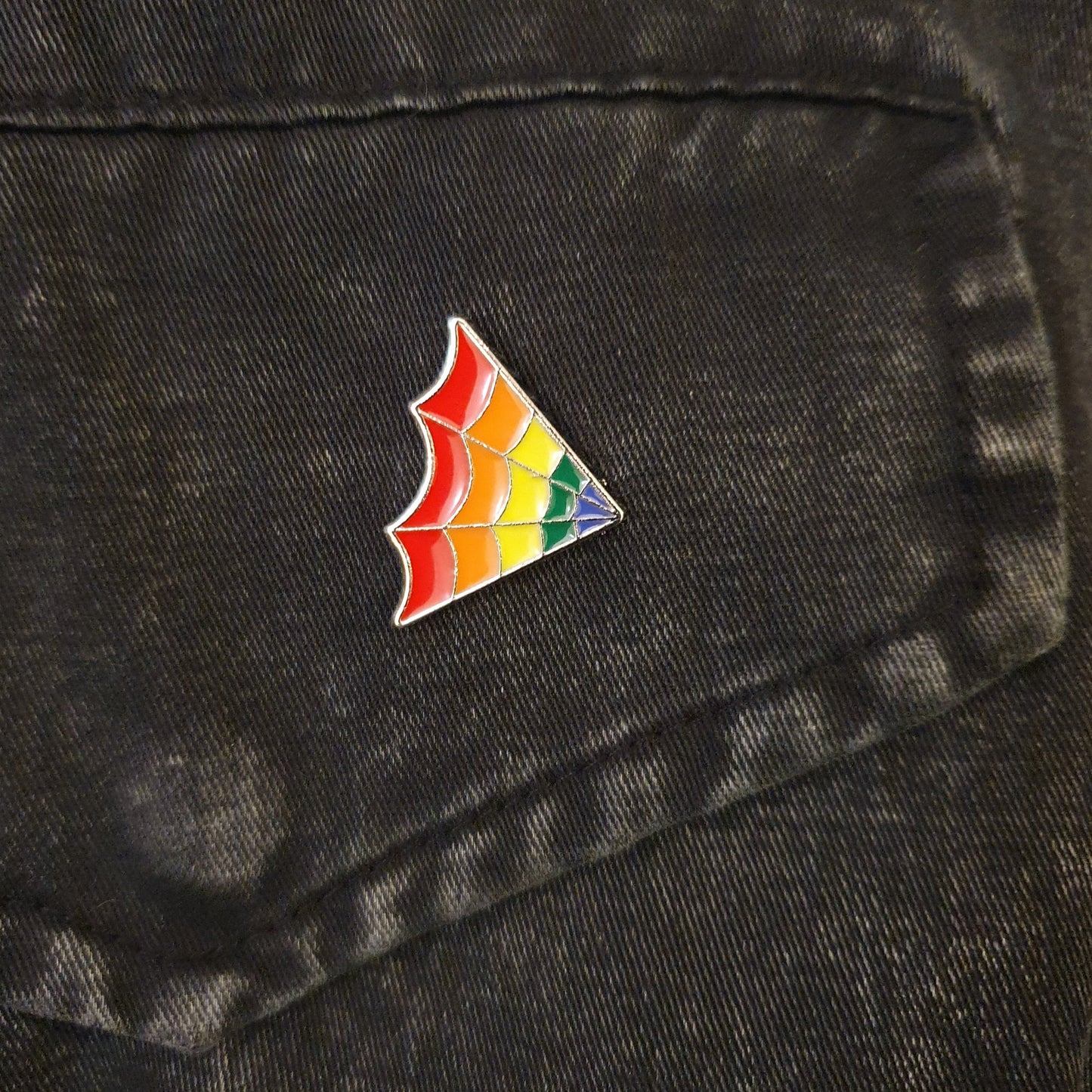 Spider Web Pride Pin Badge