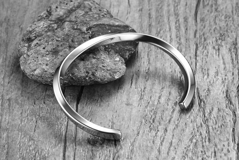 Bangle Stud Steel Stainless Steel Silver Rock Metal Industrial Gothic Goth Futuristic Classic Bracelet Black