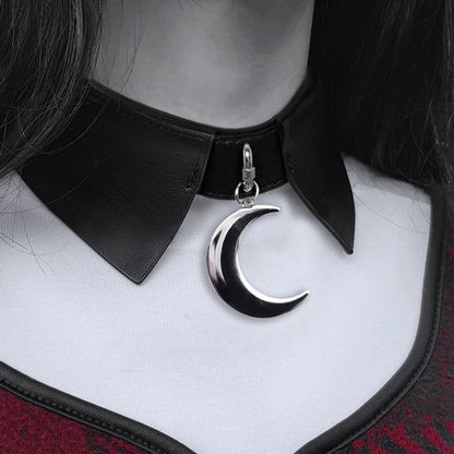 Amaris Moon Faux leather collar Choker