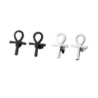 Ankh Egyptian Stainless Steel Stud Earrings