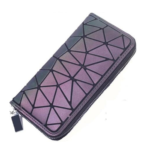 Bismuth Purse - Wallet Streetgoth Street Reflective Reflect Rainbow Purse Post-apocalyptic Nu-goth Metal Matte Matt Industrial Handbag Grunge Gothic Goth Geometric Futuristic Clutch Bags Bag Accessory
