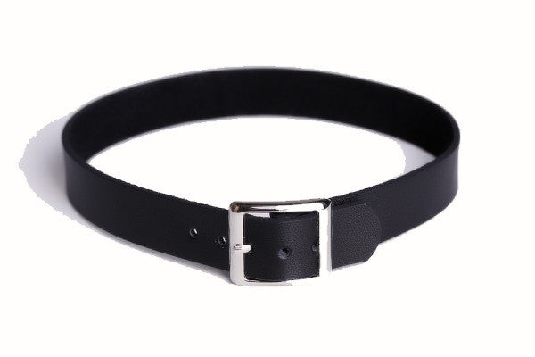 Vega Choker Collar - Slave collar Simple S&M Role-Play PU Nu-goth Leather Goth Faux-leather Choker Bondage Black BDSM