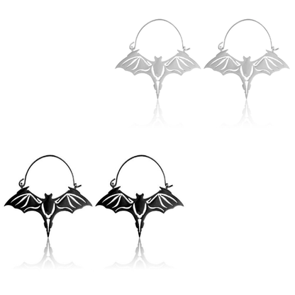 Chiroptera Bat Hoop Earrings