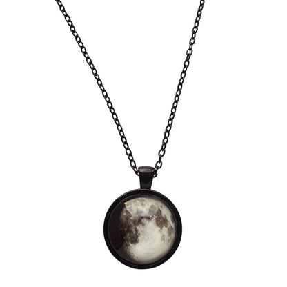Lillith Glow in the Dark moon Pendant - Goth Gothic Alternative moon occult nugoth black jewellery jewelry