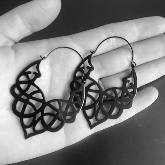 Manuscript Hoop Earrings