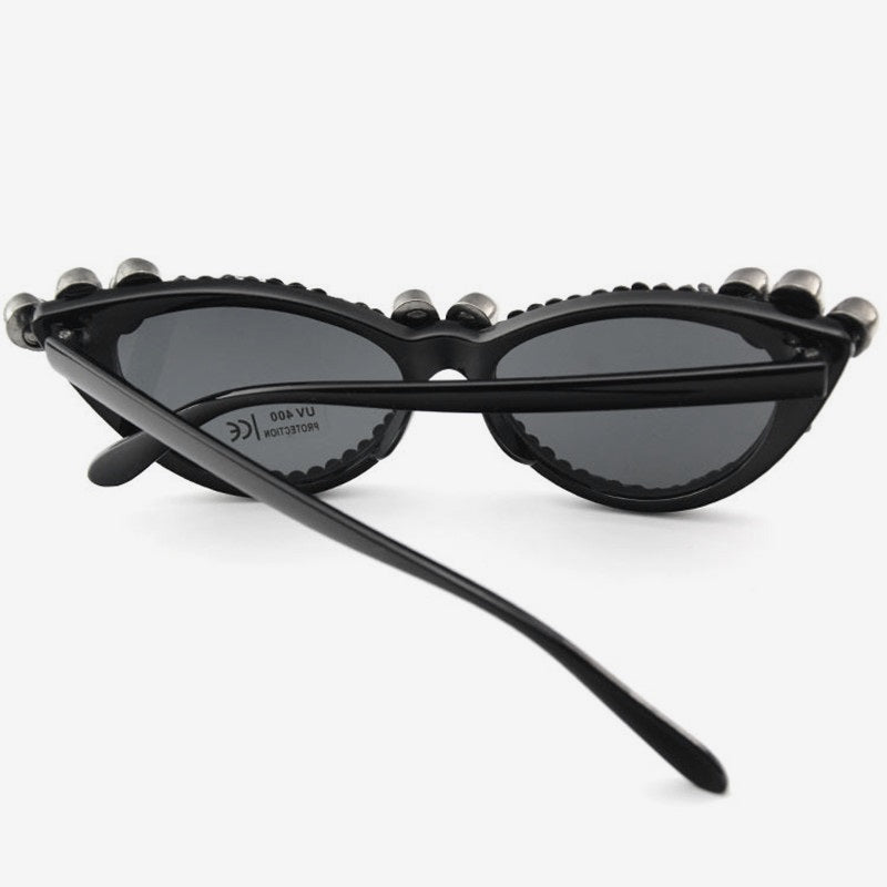 Mia Sunglasses - diamante Vintage Sunglasses Sun Skull Rock Nu-goth Metal Gothic Goth Glasses Festival Black Accessory