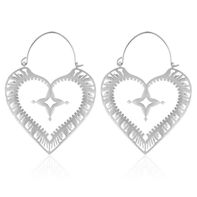 Sacred Heart Hoop Earrings
