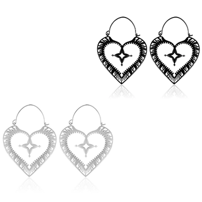 Sacred Heart Hoop Earrings